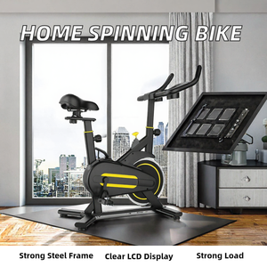 Bicicleta de Spinning Negra para Interiores con Pantalla LCD, Bicicleta de Ejercicio con Correa de Acero, Asiento Ajustable para Gimnasio en Casa - Product Image 2