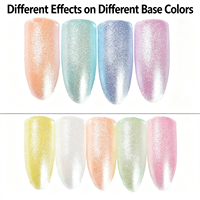 Ensemble de pigments de paillettes pour ongles IPHF Professional, poudre holographique effet miroir magique pour ongles en acrylique/gel, salon et DIY