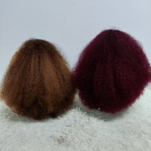 Pelucas Afro Letsfly, Cabello Completo, Frontal de Encaje 13x4, Cabello Humano 100%, 4/27 #   Pelucas Brasileñas Remy 99j de 18 Pulgadas, Envío Rápido para Mujeres Negras - Product Image 5