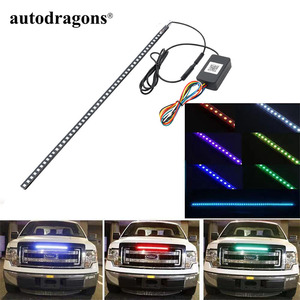 Không thấm Nước 12V nhấp nháy ánh sáng nhấp nháy thanh SMD RGB lưới tản nhiệt Đèn Pha Xe Led Knight Rider dải đèn với ứng dụng + Điều khiển từ xa - Product Image 5