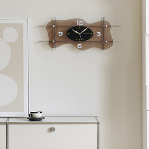 Wozoom Creative Minimalist Wall <b>Clock</b> Irregular Shape Analog Silent <b>Battery</b> Powered Living Room Decor - Product Image 3