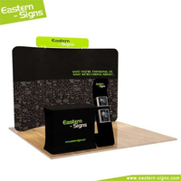 Stand d'exposition portable en tissu tendu personnalisé Eastern Signs 10 pi x 10 pi pour salon professionnel