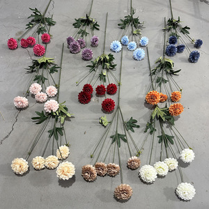 Bouquet de fleurs artificielles en forme de cône de pin Yixuan à 5 têtes, en soie, pour décoration de sol de mariage, imperméable - Product Image 2