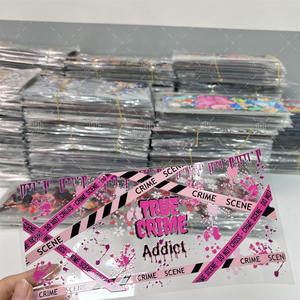 ฟิล์มไวนิลลอกลายยูวี DTF 3D สำหรับห่อขวดสติกเกอร์ติดฉลากแบบลอกลายเย็นยอดนิยมสำหรับถ้วยทัมเบลอร์ขนาด16ออนซ์ - Product Image 2