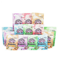Sachet d'emballage Mylar vertical personnalisé avec fermeture éclair, refermable, pour le stockage et l'emballage de noix, bonbons, snacks et aliments, idéal pour la vente au détail