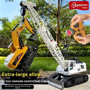Camión Excavadora RC de Aleación 9CH, <span class=keywords><strong>Juguete</strong></span> con Rotación de 360 Grados, Vehículo de Ingeniería a Control Remoto, Juguetes de Grúa RC - Product Image 2