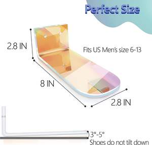 Espositore per scarpe galleggiante in acrilico organizzatore per scarpe iridescente per <span class=keywords><strong>negozio</strong></span> o Display per la casa scaffali per scarpe da ginnastica <span class=keywords><strong>arcobaleno</strong></span> montati a parete - Product Image 2