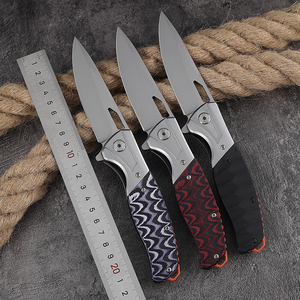 Couteau de poche pliant en acier inoxydable personnalisable Bochen pour le Camping en plein air pratique d'autodéfense tactique Support de poignée G10 - Product Image 2