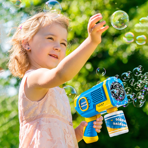 Juguete de burbujas de 8 agujeros, lámpara de niña, máquina automática de burbujas, pistola de burbujas que sopla - Product Image 5