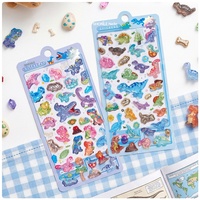 Pegatinas de Resina Epoxi con Forma de Dinosaurio Colorido, Calcomanías 3D en Relieve con Acabado Brillante para Niños, Decoración de Botellas de Agua, Manualidades DIY