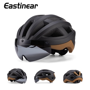 Casque de vélo magnétique EPS pour route et VTT avec lunettes intégrées, équipement de vélo unisexe pour adultes - Product Image 6