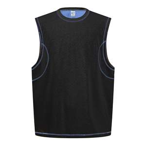 Nouveau débardeur décontracté vintage 2026, color block, teint et délavé, lourd, effet vieilli, sans manches, pour homme, style rétro streetwear d'été - Product Image 5