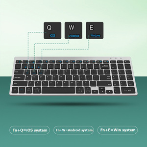 New 94Keys Qwerty <strong>Wireless</strong> BT USB <strong>3</strong>.0 Scissor Switch Multi-device Connection Rechargeable Dual Mode <strong>Wireless</strong> Charging <strong>Keyboard</strong> - Product Image 3