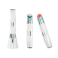 Wiederaufladbarer 3-in-1 Augenpflege-Stift Gesichtslifting-Massagestab Beheizt Vibration Mikrostrom-Technologie 3 Farblichter Anti-Aging Dunkelheitserreiter