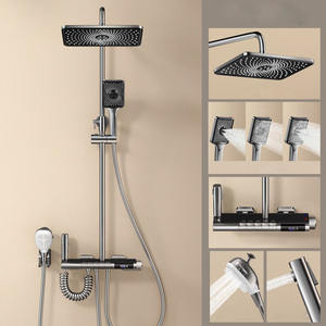 Set di cuffie per uso domestico con Display digitale intelligente in ottone per pistola a pressione grigio per pianoforte con chiave nascosta per doccia - Product Image 4