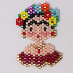 E347 Colgante <span class=keywords><strong>Mexicano</strong></span> de Mujer con Cuentas Miyuki, Accesorios de Joyería Hechos a Mano, Pendientes - Product Image 3