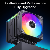 SNOWMAN MT880-V4-ARGB-BK 120mm Fan CPU Cooler ARGB Lighting Fan Compatible Intel LGA 1700 AMD AM5 for Gaming Computer