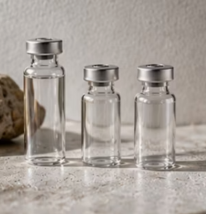 Multi Capacity <b>Empty</b> Glass Vials Silver Aluminum Sealing Caps 5g Powder Fill Options Custom Paper <b>Box</b> Plastic Tray Packaging - Product Image 6