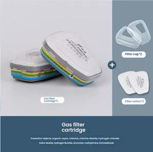 Masques à gaz respirateurs en silicone avec filtre à charbon actif Conception réutilisable à 3 couches pour la lutte contre les incendies Protection contre les gaz toxiques - Product Image 3