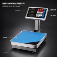 Timbangan Platform Digital Stainless Steel Anti Air Tugas Berat 100kg untuk Lini Pengemasan Makanan