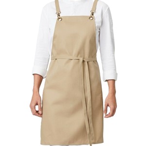 Professional Chef Canvas <b>Apron</b> Thick Fabric Cross Back Straps Comfortable Cooking <b>Apron</b> for Restaurant Cafe and Home Use - Product Image 1