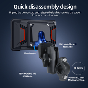 Màn hình đa phương tiện JMC 5 inch cho xe máy, tích hợp Carplay, phát hành nhanh, màn hình IPS chống nước IP67, Bluetooth kép, GPS, WIFI, <span class=keywords><strong>camera</strong></span> 1080P, đa ngôn ngữ - Product Image 2