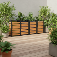 Conteneur à déchets écologique de haute qualité avec 4 portes en acier galvanisé pour usage extérieur, bureau et école, marque HD