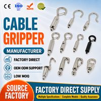 Clips de rangement de câbles réglables Pince de fixation en boucle en acier Kits de suspension d'éclairage pour panneau solaire Matériel de gestion des fils