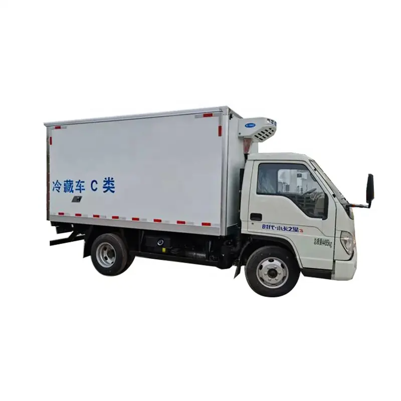 Caliente Foton 3-5 toneladas refrigerador refrigeración van refrigerado tamaño mediano caja camión a la venta