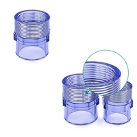 Adaptateur femelle en PVC moulé haute qualité, norme ANSI DIN JIS, transparent, raccord de tuyauterie, tailles 25mm 20mm, connexion à bride, pour eau PPR