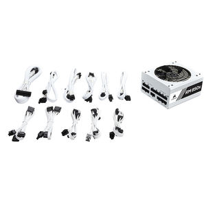 Alimentation électrique CORSAIR RMx White Series RM850x White 850W entièrement modulaire avec certification 80 PLUS Gold, garantie 10 ans - Product Image 6