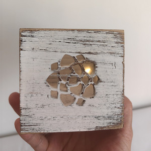 Jardinière en bois carré rustique en bois massif pour la maison jardin pièce maîtresse affichage mariage fleurs titulaire maison et lieu décor - Product Image 4