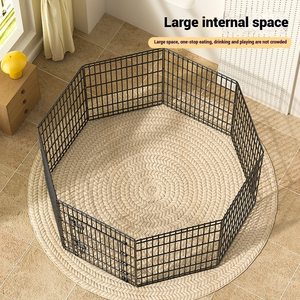FishPrincess Conception personnalisée Grandes cages pour chiens en métal Chenil simple en fer pour animaux de compagnie avec fermeture à ceinture Cages pliables