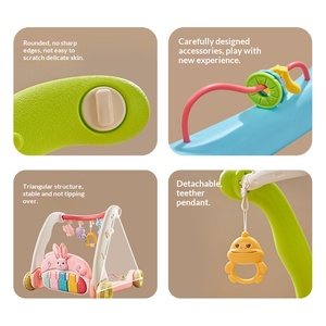 Andador de bebé transfronterizo con teclado de conejo, juguete tres en uno, andador musical multifunción, centro de actividades, <span class=keywords><strong>cochecito</strong></span> con estructura de plástico - Product Image 4