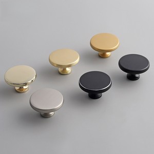 Round Zinc Alloy Cabinet <strong>Knobs</strong> Modern Single Hole Drawer Pull Handles for Wardrobe Kitchen Cupboard - Product Image 1