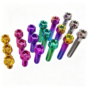 Vis à bride hexagonale fantaisie en titane anodisé coloré M6/M8/M10/M12 pour moto, usinage CNC personnalisé en usine - Product Image 6