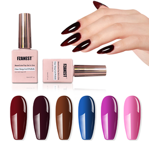 FZANEST 3 en 1 Hema libre de un paso esmalte de gel esmalte negro semipermanente conjunto de ventas precio razonable <span class=keywords><strong>Kit</strong></span> de esmalte de gel de un paso - Product Image 5