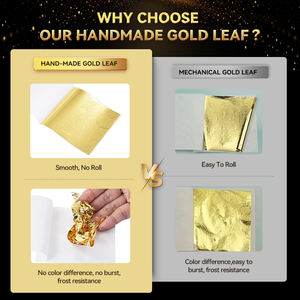 Hot Sale Produkt Taiwan Gold Leaf Sheet Dekorative Blattgold folie für Kunst mit niedrigem Preis - Product Image 3