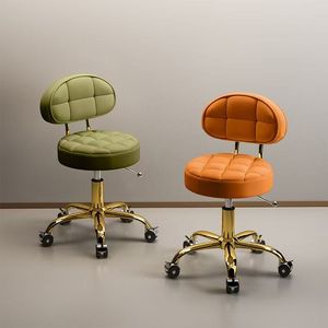 Rotating Lifting Round Stool with Pulley, <b>Backrest</b> Beauty Salon Work Chair, Large Multi-Purpose Stool for Hair Nail Salon & Home - Product Image 2