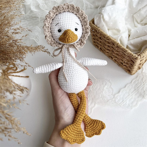 Adorabile Peluche Fatto a Mano, Pupazzo Amigurumi all'Uncinetto a Forma di <span class=keywords><strong>Oca</strong></span> <span class=keywords><strong>Bianca</strong></span> - Product Image 5