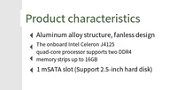 J4125 FanLess PC industri Mini, tahan debu tahan air untuk Gaming Intel Celeron J4125 4x Intel LAN 2x USB3.0 stok tanam