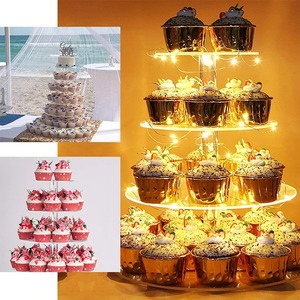 Ensemble de supports à gâteaux de taille personnalisée pour table à dessert Supports à desserts transparents <span class=keywords><strong>Présentoir</strong></span> à cupcakes <span class=keywords><strong>Présentoir</strong></span> à macarons - Product Image 6