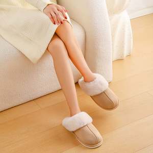 Chaussons tendance à vendre, chaussons d'intérieur pour femmes, chaussons moelleux et chauds pour couples, chaussons en fausse fourrure pour femmes, chaussons en daim pelucheux - Product Image 4