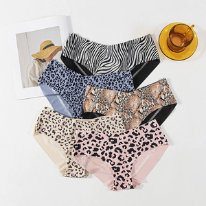 Slip da Donna Leggeri in Seta Ghiaccio con Stampa Leopardata, Asciugatura Rapida, Traspiranti, Invisibili e Senza Cuciture, <span class=keywords><strong>5</strong></span> Colori, <span class=keywords><strong>Taglia</strong></span> M/L - Product Image 1