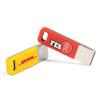 Disk U Kustom dengan Logo Plastik Cangkang 1GB 2GB Logam USB Stick 4GB Promosi 8GB USB Flashdisk 16GB 32GB