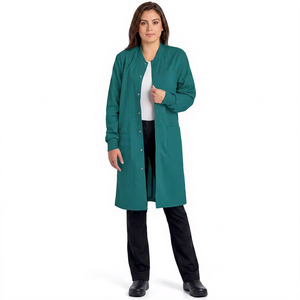 Blouse de laboratoire unisexe pour personnel médical, logo personnalisé, respirante, coton polyester, vêtements de santé OEM, aiguille - Product Image 1