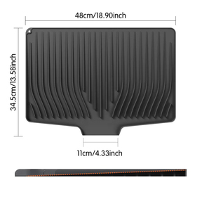 Wholesale Classic Wave Draining Pad Silicone Drying Mat Non-slip Dish Holder <b>Table</b> Kitchen Placemat <b>Foldable</b> Heat Insulation - Product Image 4