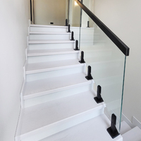 Edelstahl 304 316 Glas-Spigot 2205 Schwarze Glasgeländer-Klemmen Rahmenlose Balustrade Geländer für Pool und Treppe
