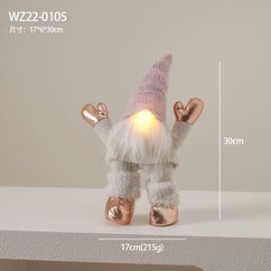 Duendes de Navidad de Algodón Tejido con Luz Cálida para Decoración Festiva de Invierno - Product Image 4