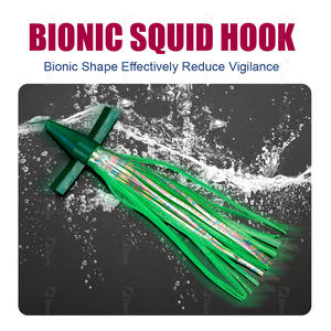 Leurre de pêche Tolure en forme de pieuvre en plastique souple coloré, 7 pouces, 9 pouces, jig de calmar souple, leurre de traîne, pêche en eau salée, pêche en surface - Product Image 4